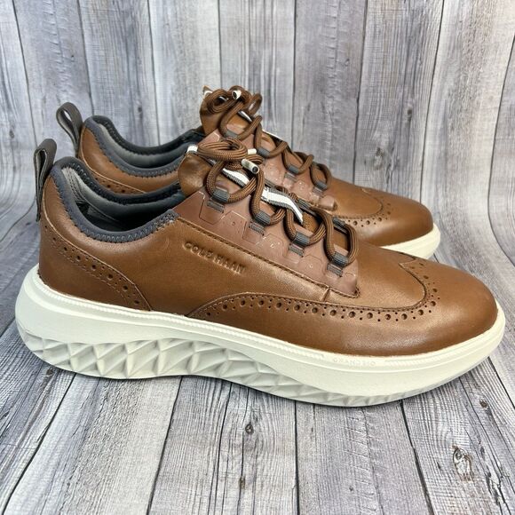 Cole Haan Zerogrand Work from Anywhere Oxford, Wingtip British Tan Men’s 9.5 W - Picture 2 of 11